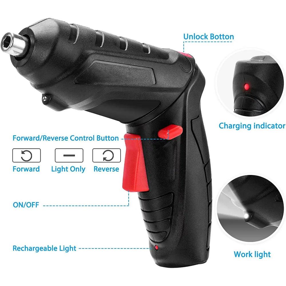 Cordless Electric Screwdriver, 47-in-1 with LED Light by Smart Deals Picks