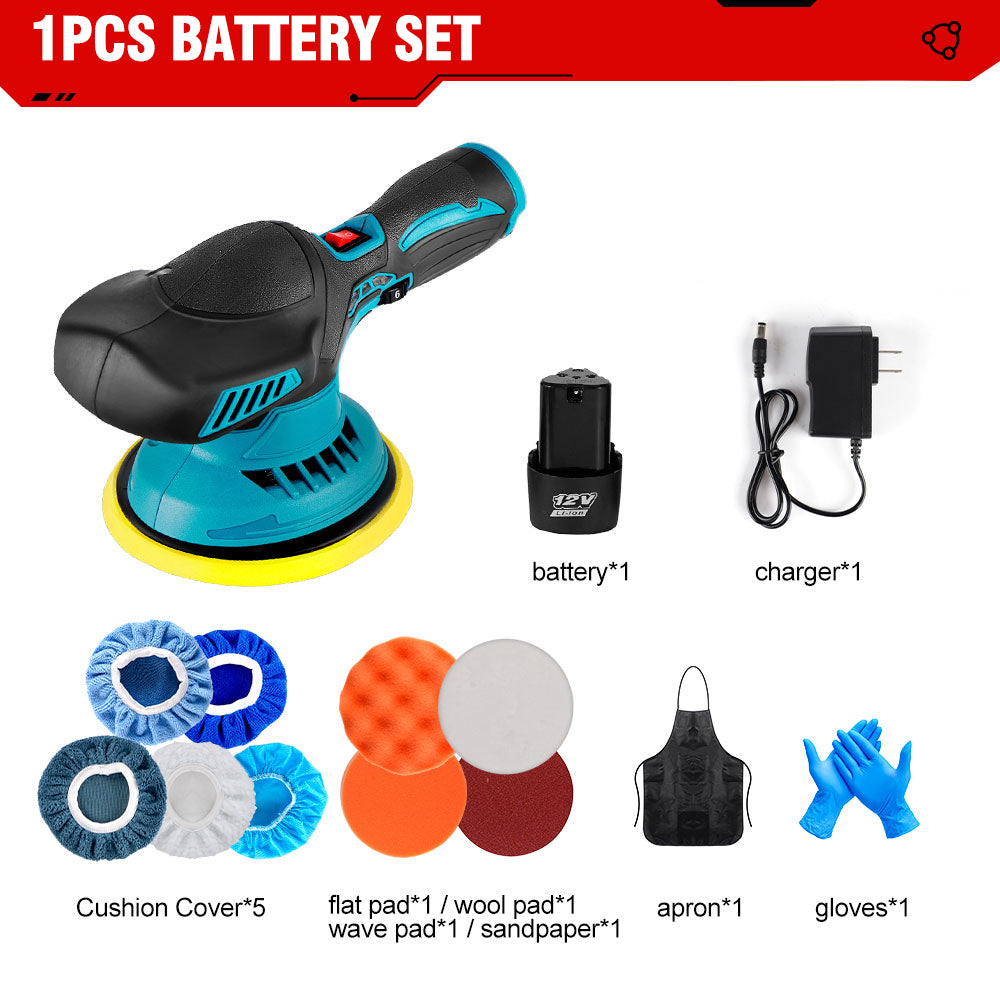 Cordless Mini Car Polisher, 12V, 6-Speed, 6000RPM by Smart Deals Picks