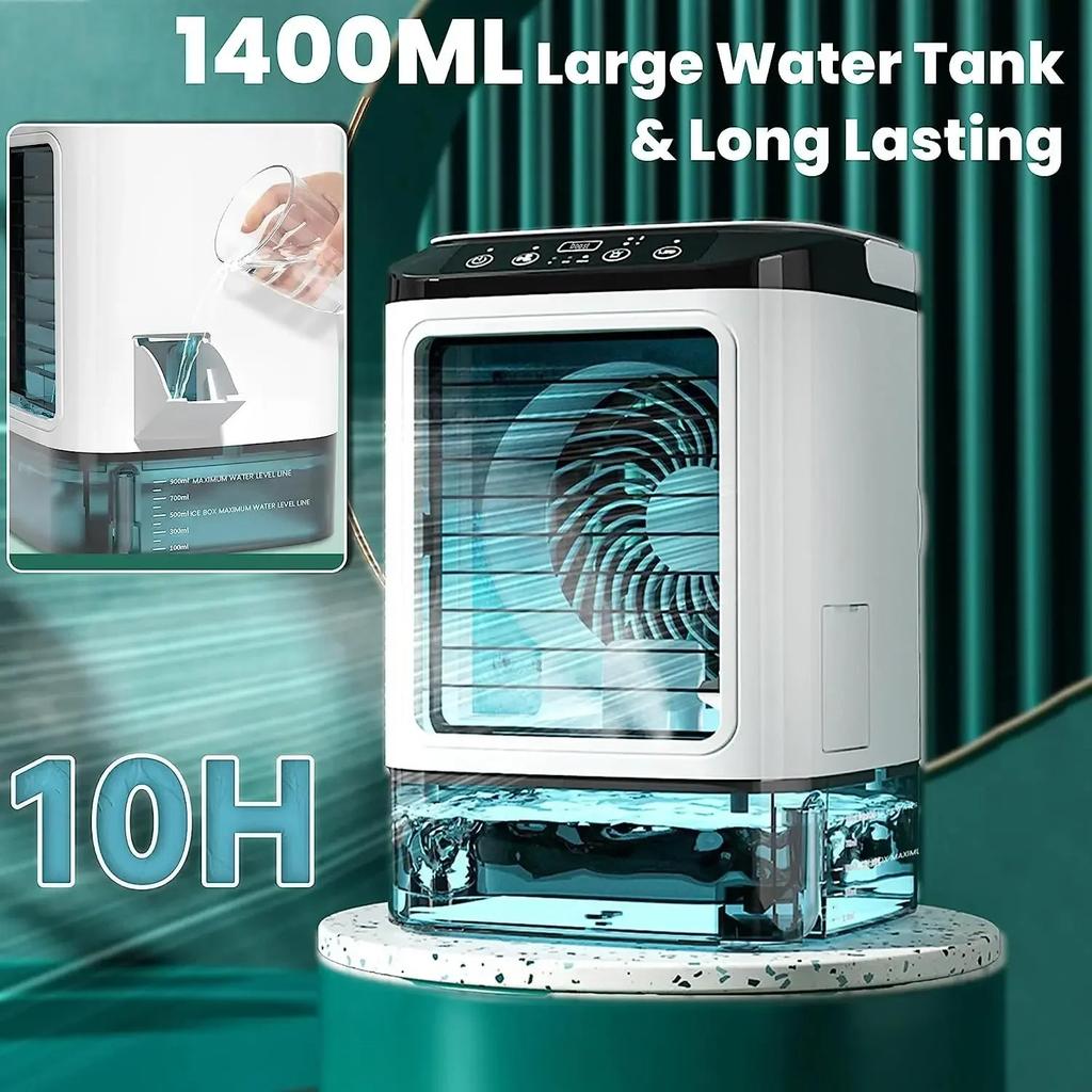 Desktop Air Cooler Fan with Dual Mist & Night Light by Smart Deals Picks
