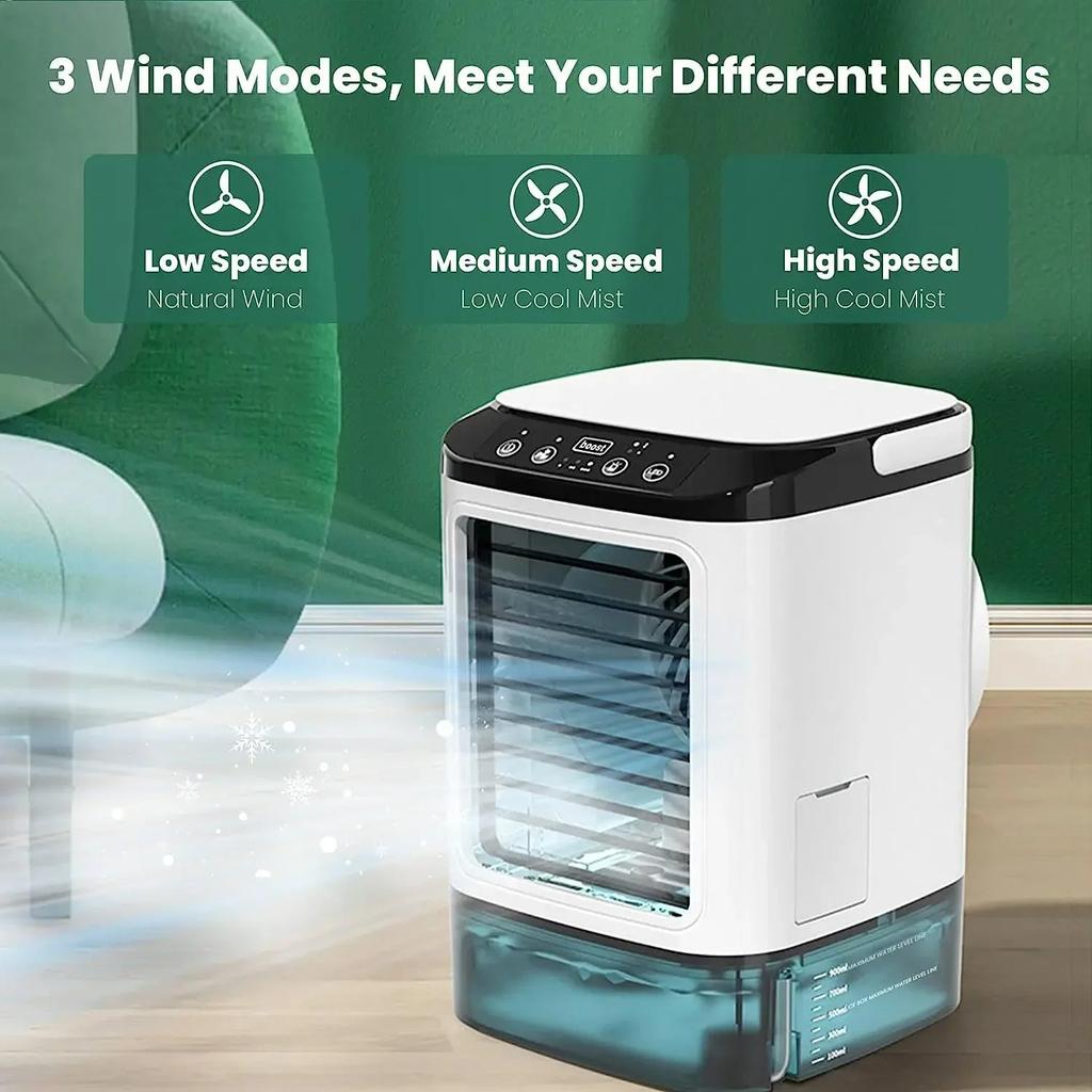 Desktop Air Cooler Fan with Dual Mist & Night Light by Smart Deals Picks