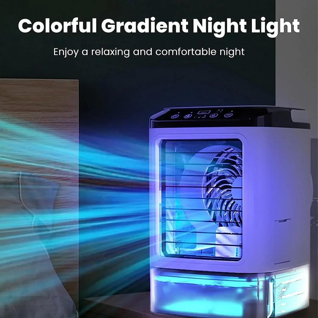 Desktop Air Cooler Fan with Dual Mist & Night Light by Smart Deals Picks