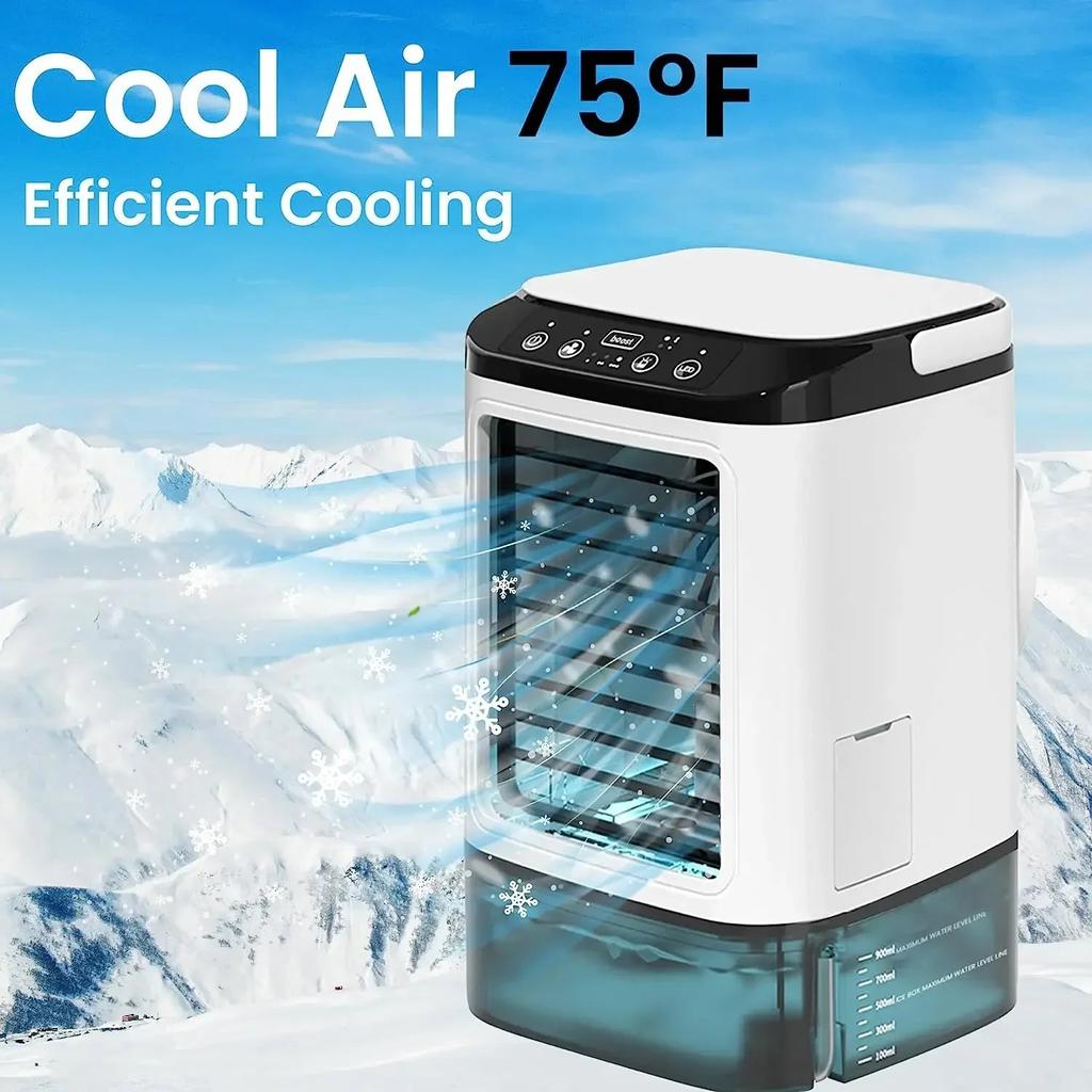 Desktop Air Cooler Fan with Dual Mist & Night Light by Smart Deals Picks