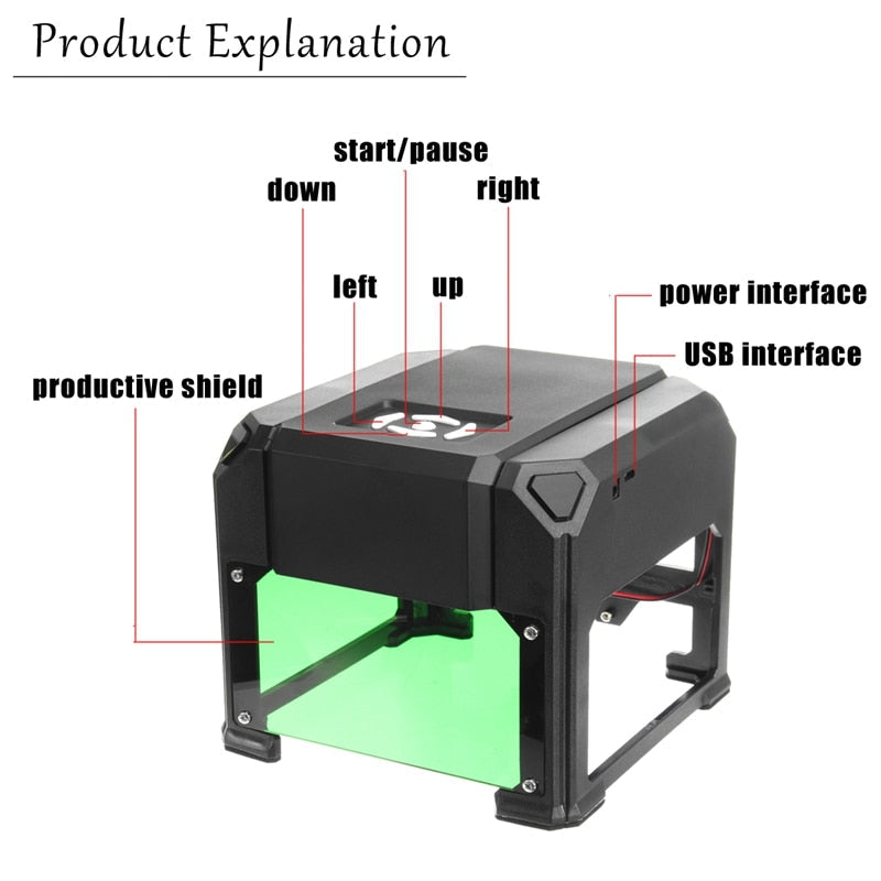 Desktop Laser Engraver Etching Machine, 1.3 kg by Smart Deals Picks