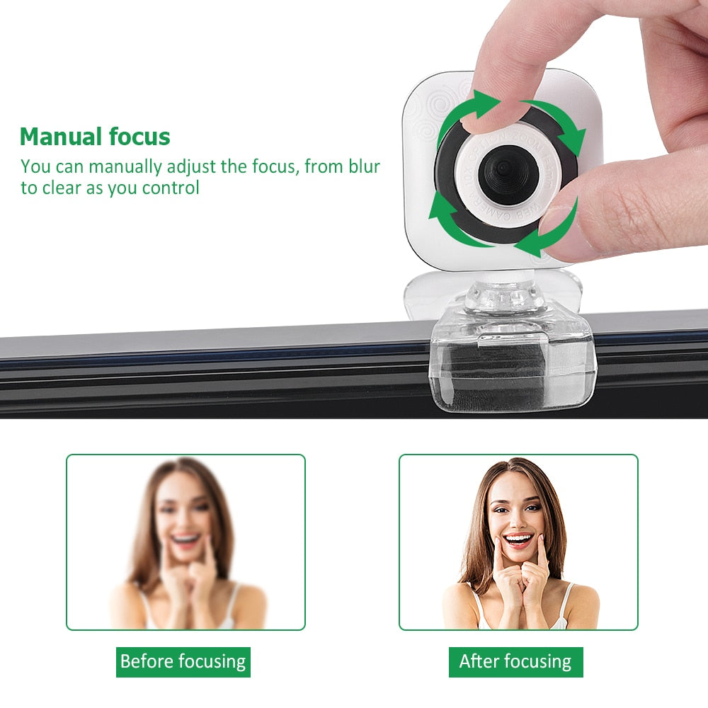 Desktop Webcam with Built-In Microphone, 480p USB by Smart Deals Picks