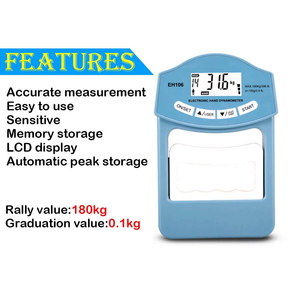 Digital Grip Strength Tester, Hand Dynamometer by Smart Deals Picks