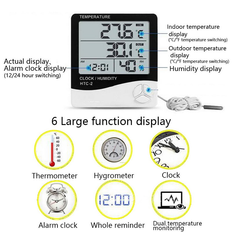 Digital Thermo-Hygrometer With LCD Temperature and Humidity Display by Smart Deals Picks
