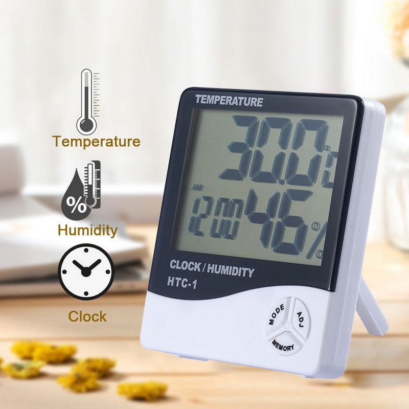 Digital Thermo-Hygrometer With LCD Temperature and Humidity Display by Smart Deals Picks