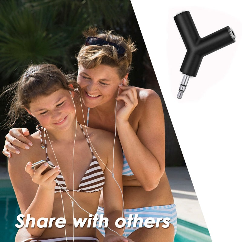 Dual Headphone Jack Splitter, 3.5mm Adapter by Smart Deals Picks