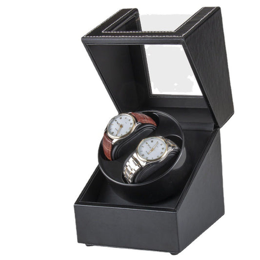 Dual Watch Winder, USB, Quiet Mabuchi Motor black by Smart Deals Picks