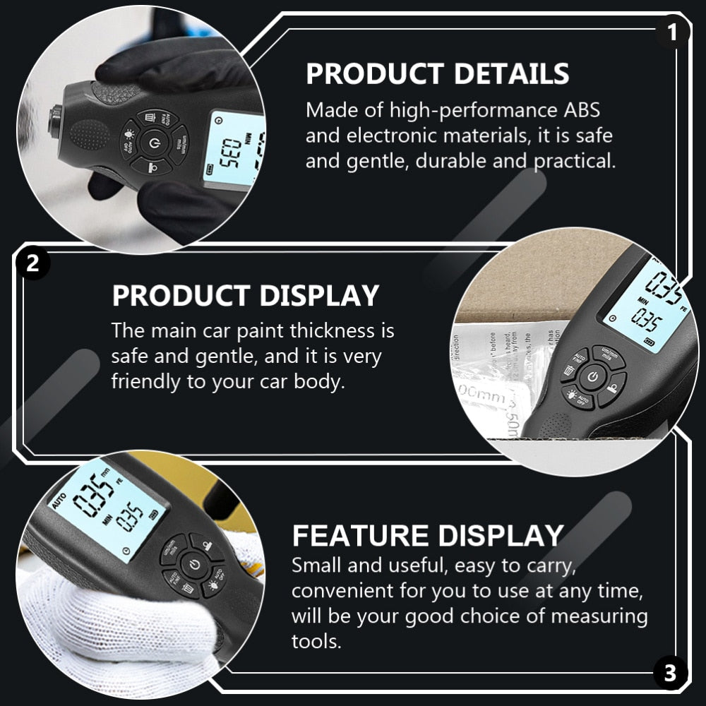 Electronic Car Paint Thickness Gauge with LCD by Smart Deals Picks