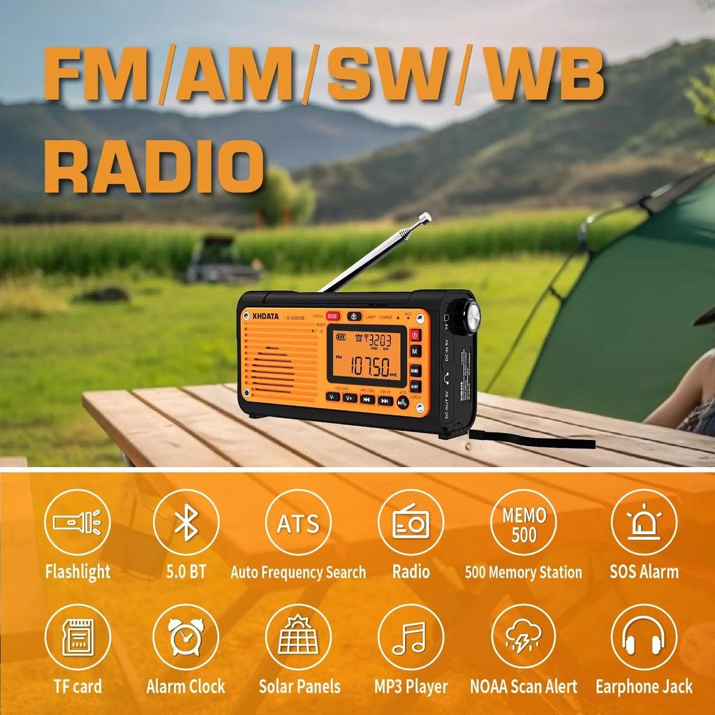 Emergency Crank Weather Radio, NOAA, Power Bank by Smart Deals Picks