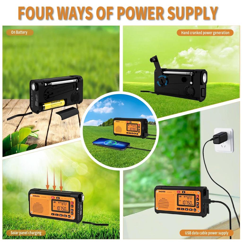 Emergency Crank Weather Radio, NOAA, Power Bank by Smart Deals Picks