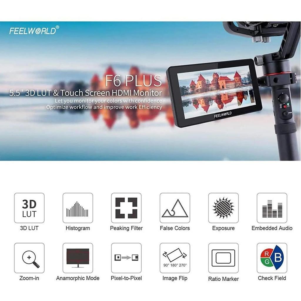 F6 Plus V2 6" DSLR Field Monitor, Touch, 3D LUT by Smart Deals Picks