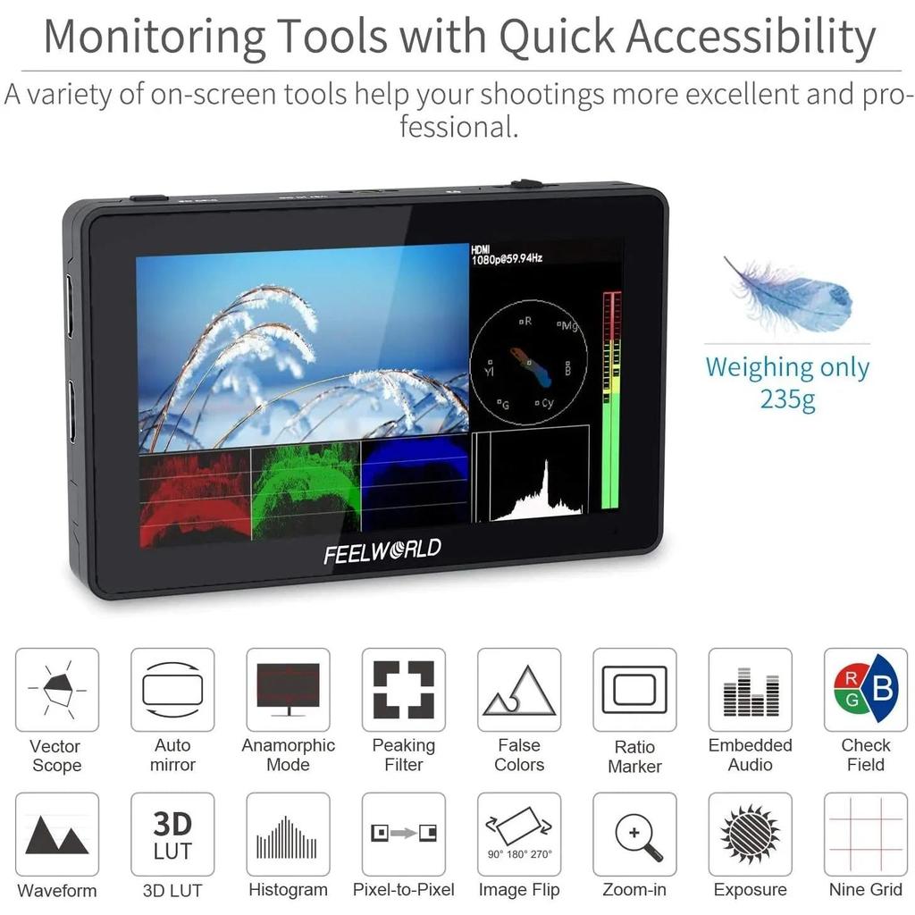 F6 Plus V2 6" DSLR Field Monitor, Touch, 3D LUT by Smart Deals Picks