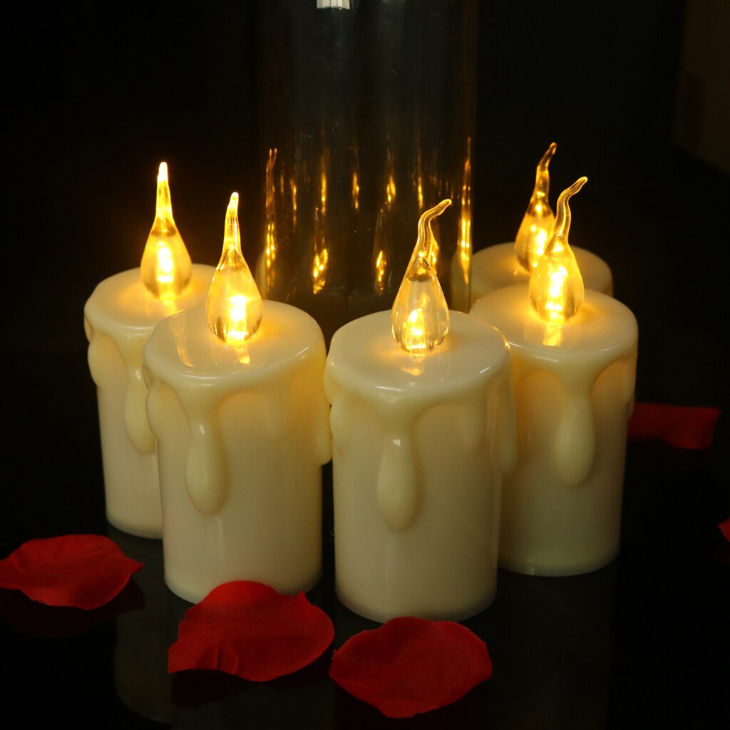 Flameless Flickering LED Candle, 6 x 12 cm by Smart Deals Picks