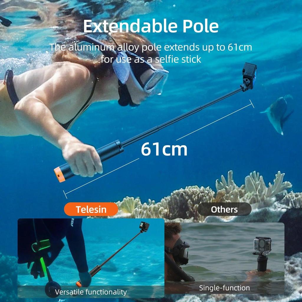 Floating Underwater Selfie Stick Tripod for Action Cams by Smart Deals Picks