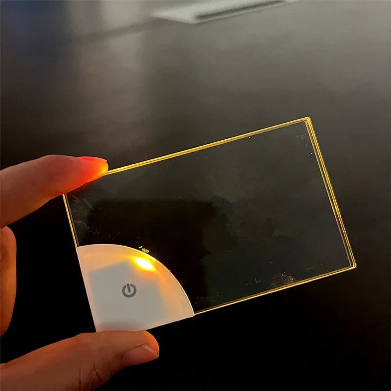 Glowing Acrylic LED Name Tag Card, Rechargeable by Smart Deals Picks
