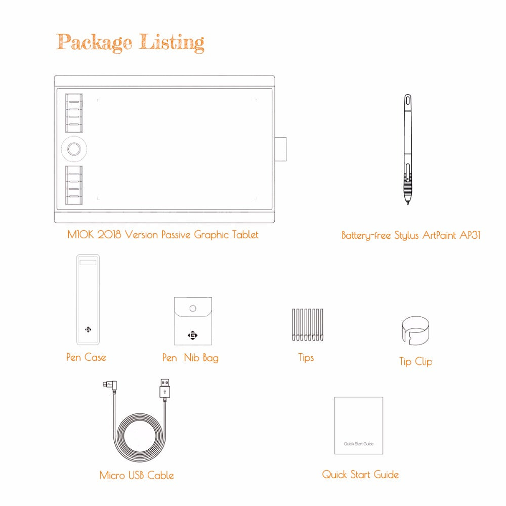 Graphic Drawing Tablet with Stylus, 10 x 6.25 Inch by Smart Deals Picks