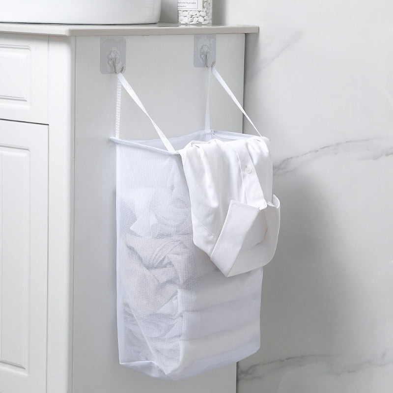 Hanging Mesh Laundry Bag with Handles by HitMyNeed