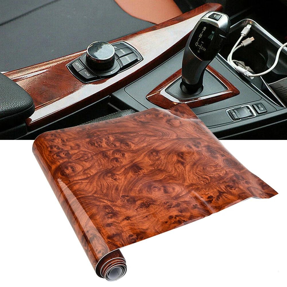 High Gloss Wood Grain Car Interior Vinyl Wrap, 30 x 120 cm by Smart Deals Picks