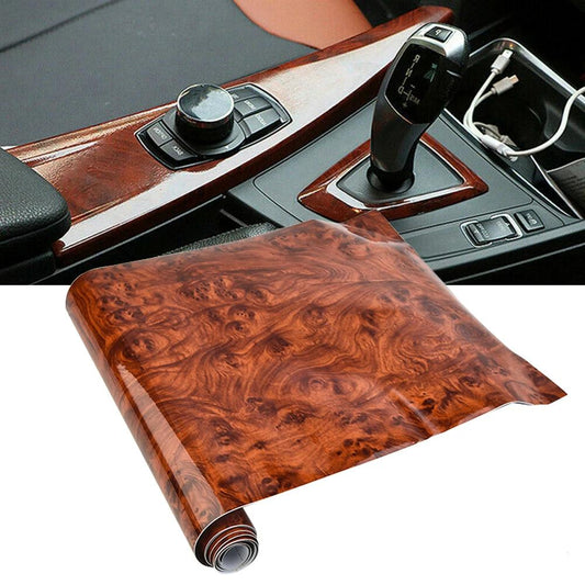High Gloss Wood Grain Car Interior Vinyl Wrap, 30 x 120 cm by Smart Deals Picks