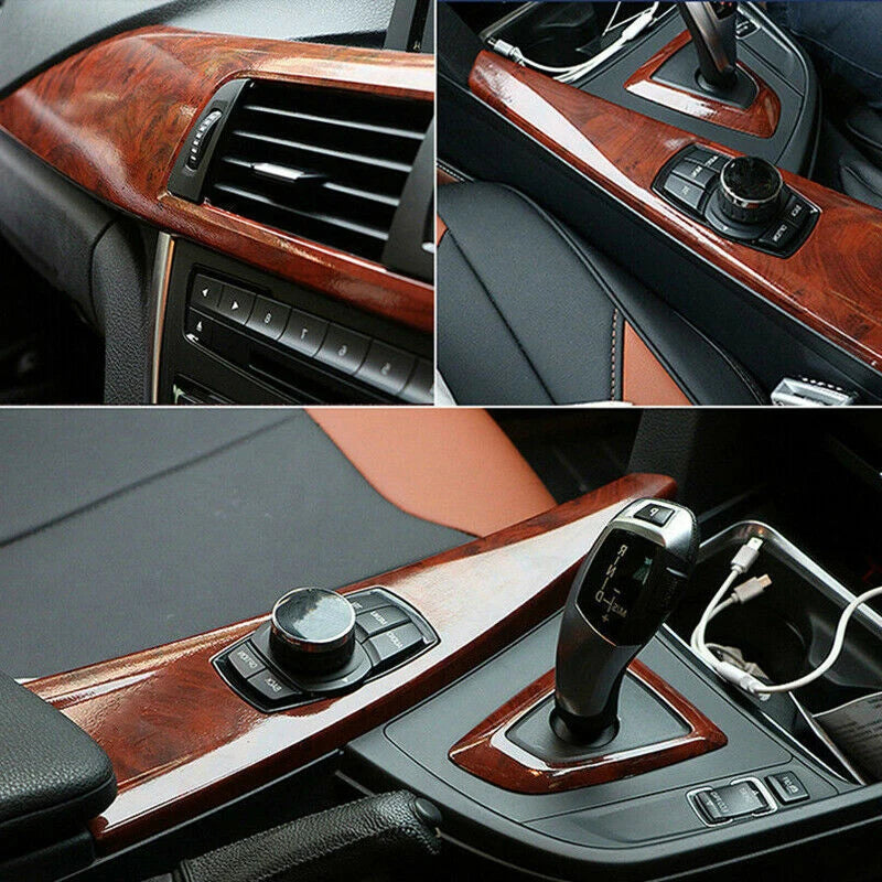 High Gloss Wood Grain Car Interior Vinyl Wrap, 30 x 120 cm by Smart Deals Picks