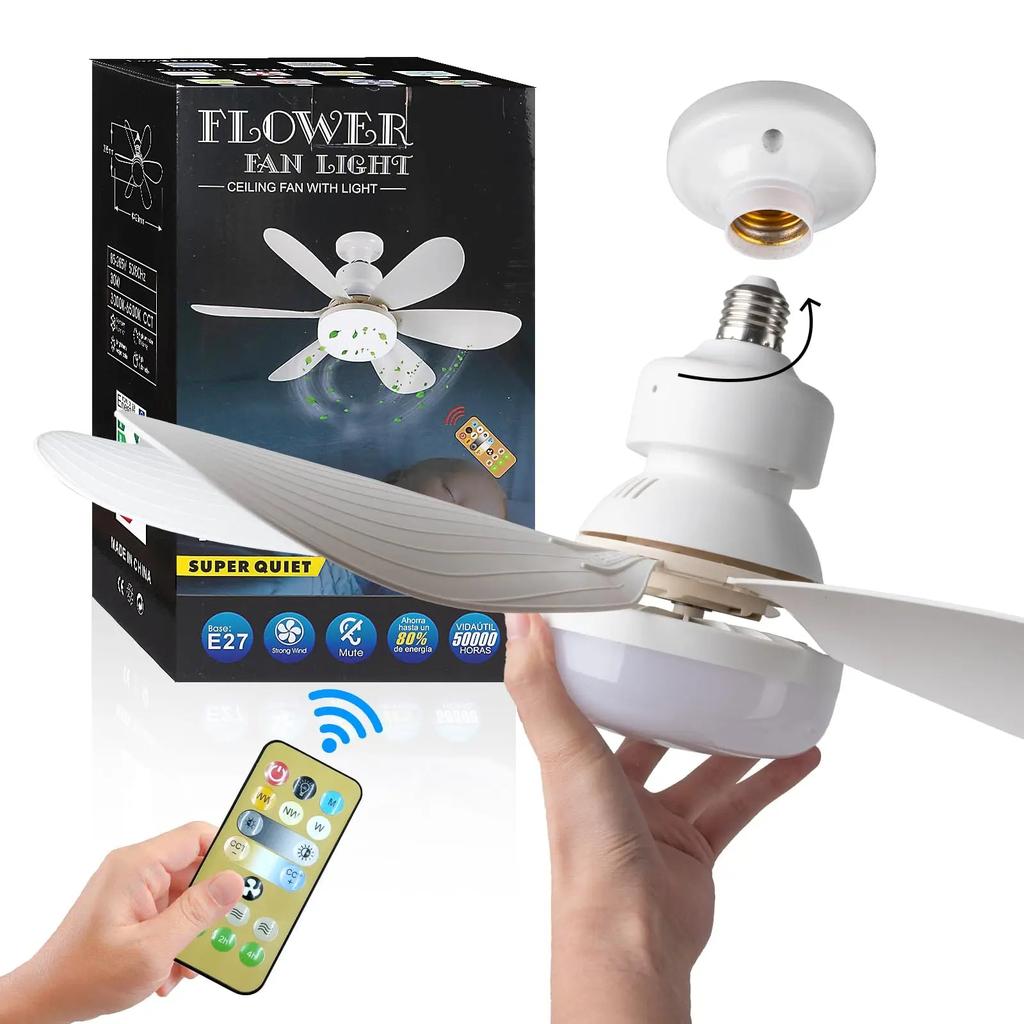 LED 40W Ceiling Fan Light, E27 Base, Remote Dimming by Smart Deals Picks