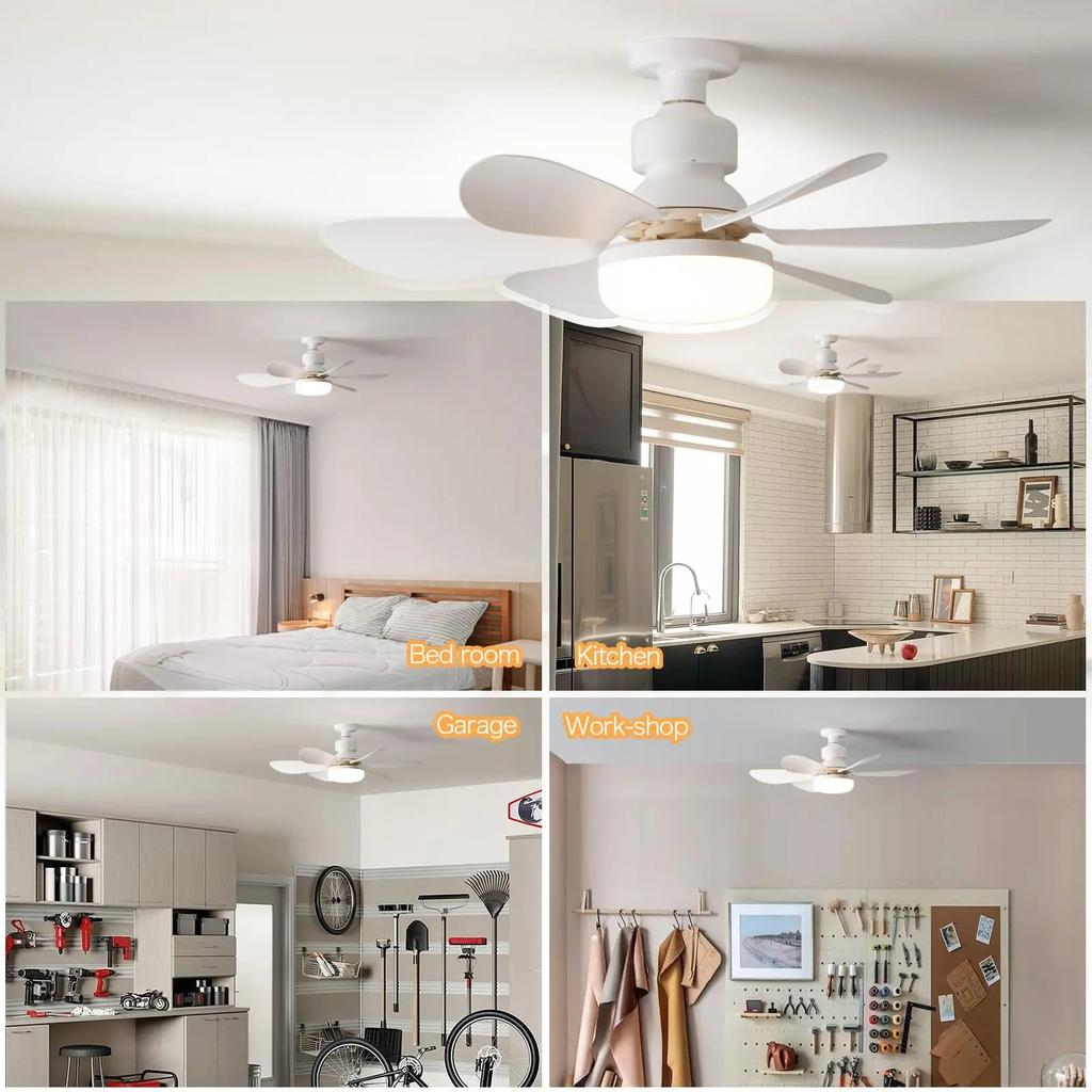 LED 40W Ceiling Fan Light, E27 Base, Remote Dimming by Smart Deals Picks