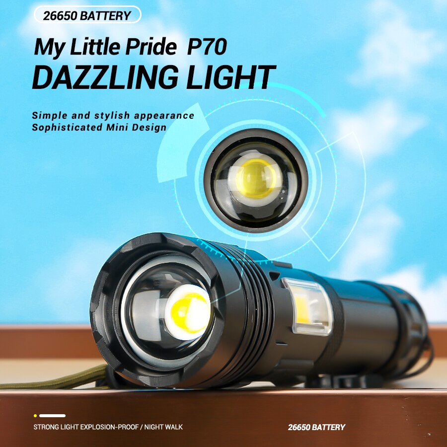 LED Flashlight with Built-In Power Bank, USB Rechargeable by Smart Deals Picks