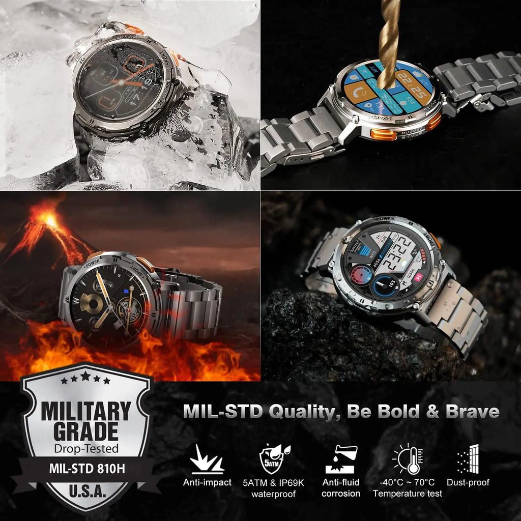 Men's AMOLED Business Smartwatch with Bluetooth Calling by Smart Deals Picks