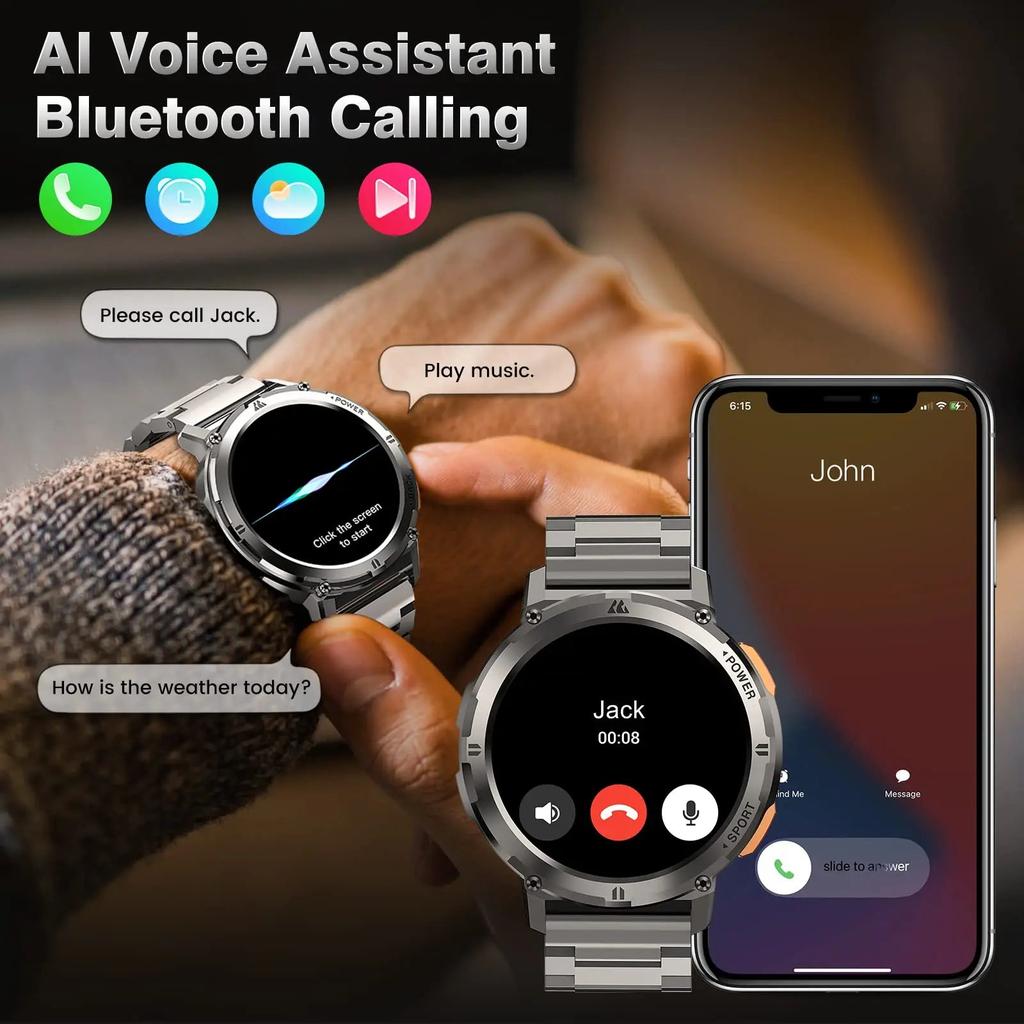 Men's AMOLED Business Smartwatch with Bluetooth Calling by Smart Deals Picks
