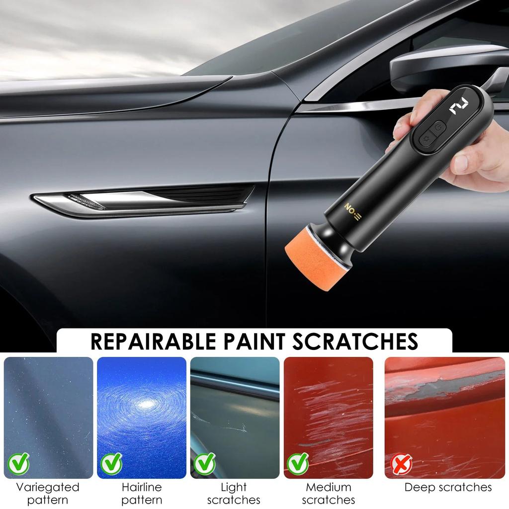 Mini Cordless Car Polisher Kit with LED Display by Smart Deals Picks