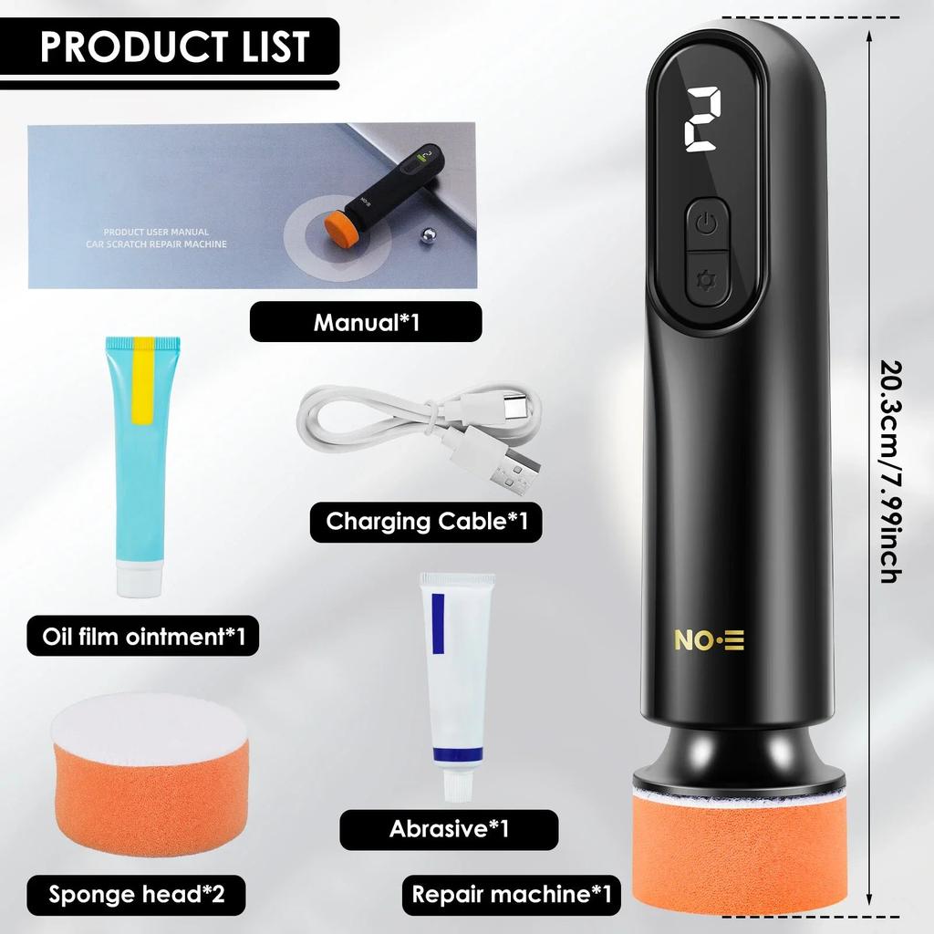Mini Cordless Car Polisher Kit with LED Display by Smart Deals Picks