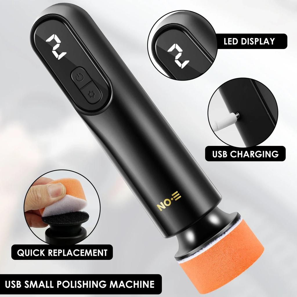 Mini Cordless Car Polisher Kit with LED Display by Smart Deals Picks