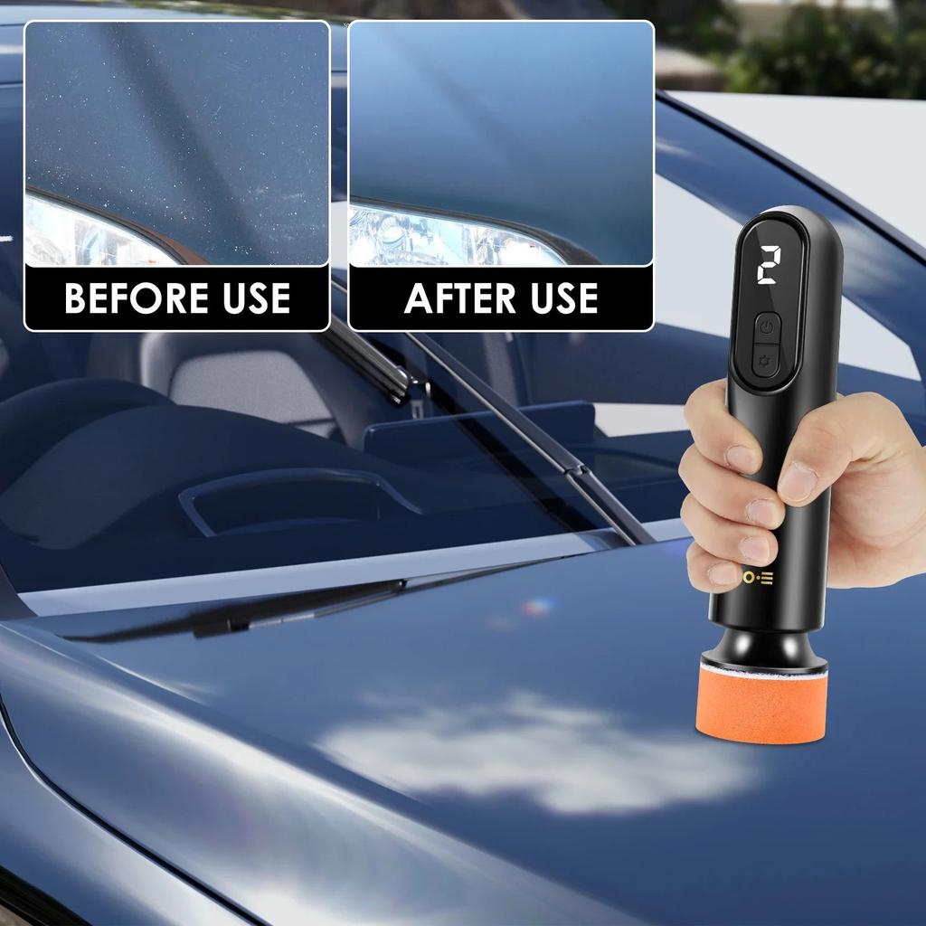 Mini Cordless Car Polisher Kit with LED Display by Smart Deals Picks