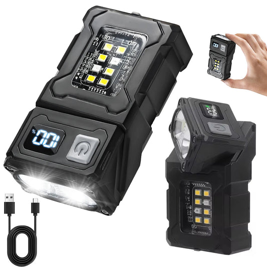 Mini Rotating COB LED Torch, Magnetic, USB-C Rechargeable by Smart Deals Picks