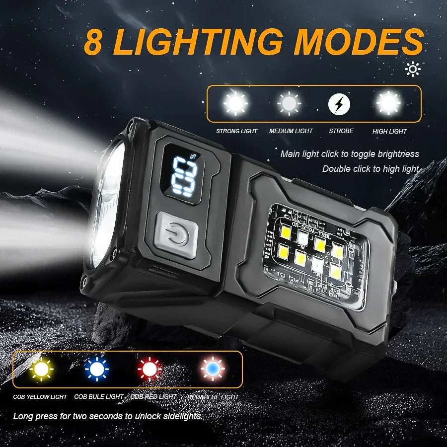 Mini Rotating COB LED Torch, Magnetic, USB-C Rechargeable by Smart Deals Picks