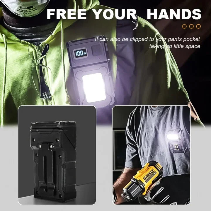 Mini Rotating COB LED Torch, Magnetic, USB-C Rechargeable by Smart Deals Picks