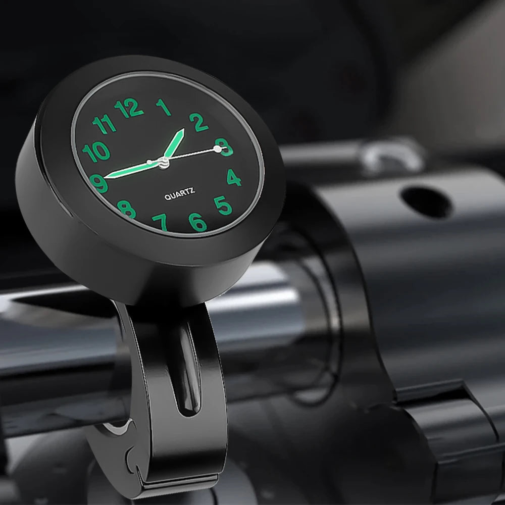 Motorcycle Handlebar Clock, Waterproof Stainless Steel by Smart Deals Picks