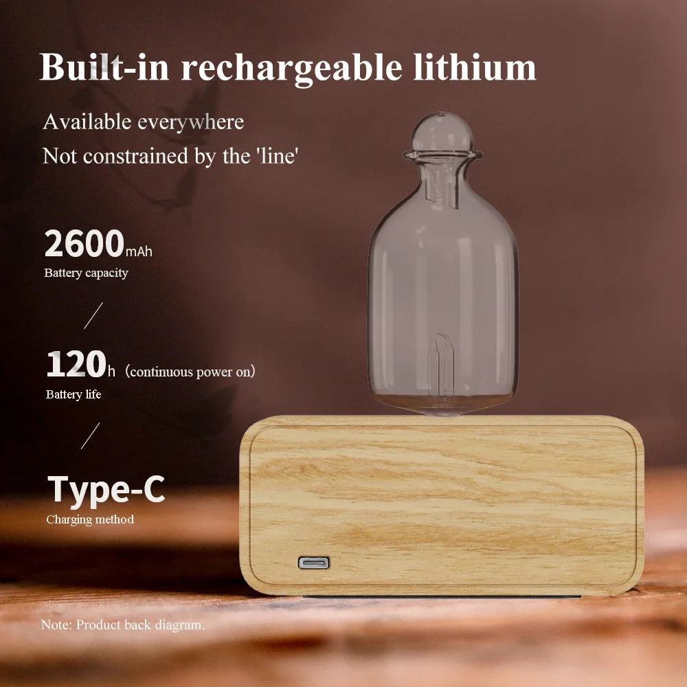 Nebulizing Waterless Essential Oil Diffuser, Wood & Glass by Smart Deals Picks