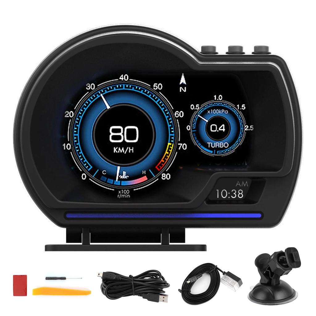 OBD2 and GPS Car HUD Speedometer with Alarms by Smart Deals Picks