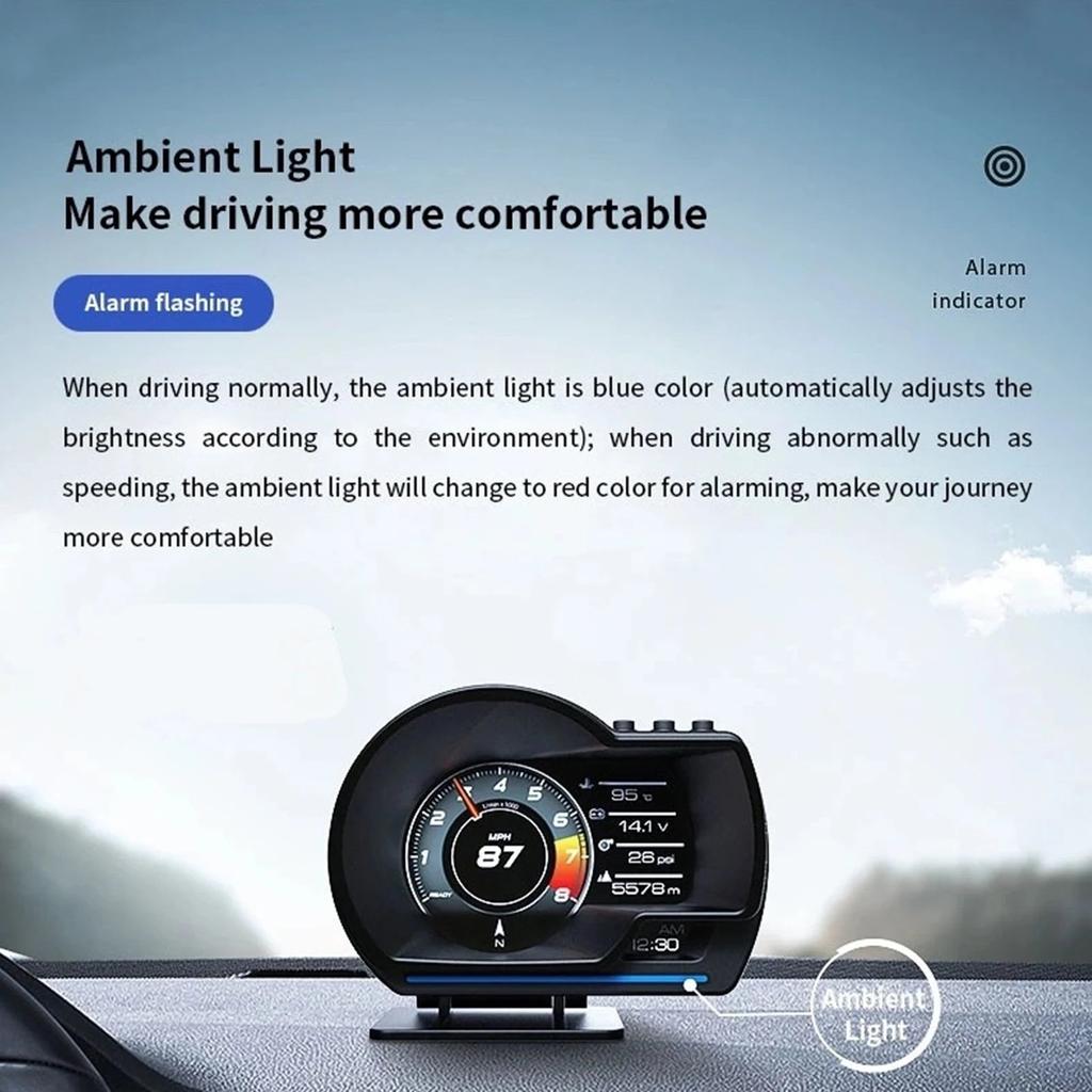 OBD2 and GPS Car HUD Speedometer with Alarms by Smart Deals Picks