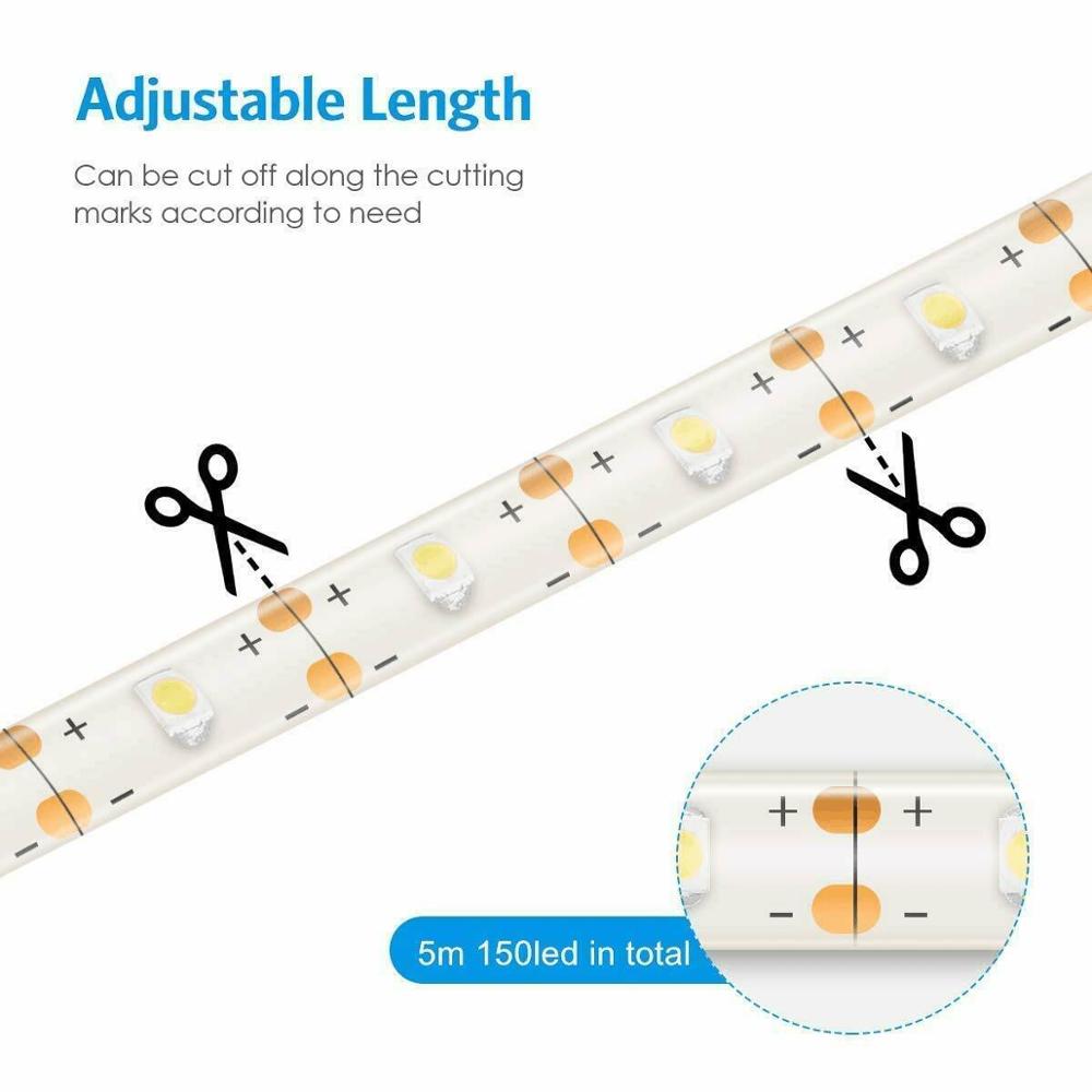 Outdoor Solar RGB LED Light Strip, 5 m IP65 by Smart Deals Picks