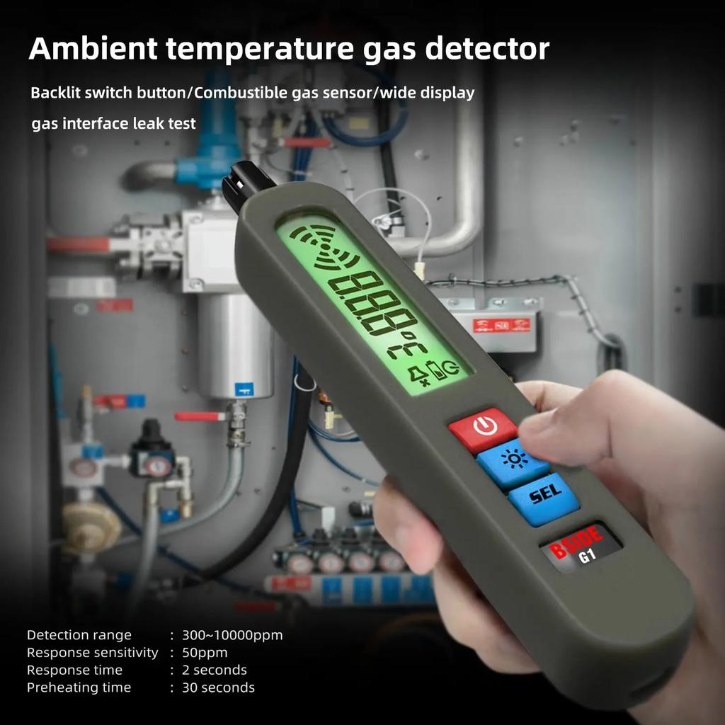 Portable Combustible Gas Detector with Alarm & LCD by Smart Deals Picks