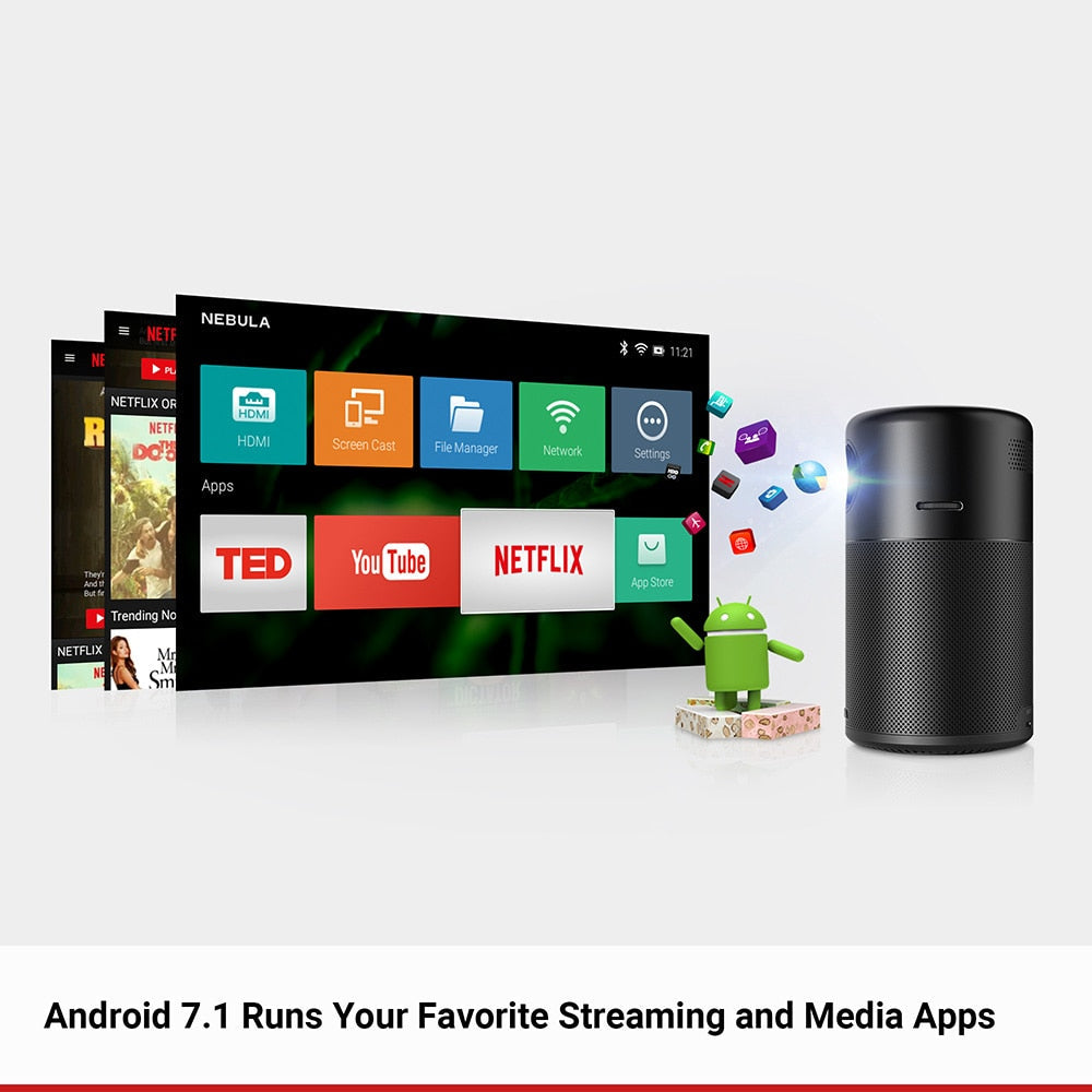 Portable Mini Projector with Integrated Speaker by Smart Deals Picks