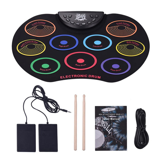 Portable Roll-Up Drum Pad Kit, Electronic by Smart Deals Picks