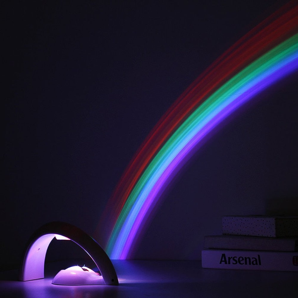 Rainbow LED Night Lamp Projector, Battery Powered by Smart Deals Picks