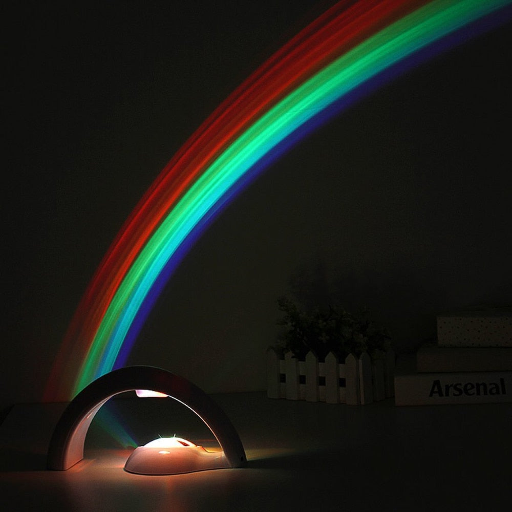 Rainbow LED Night Lamp Projector, Battery Powered by Smart Deals Picks