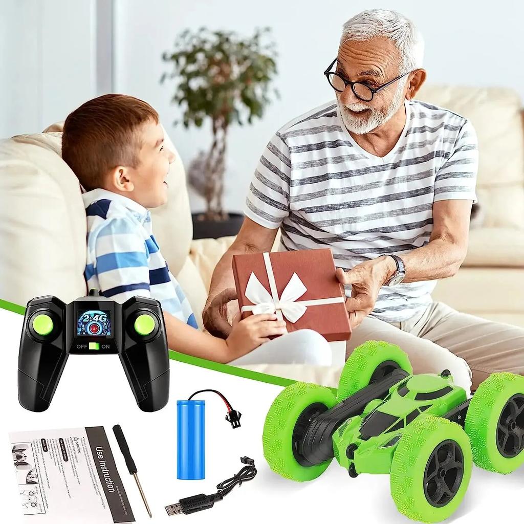 RC Double-Sided Stunt Car, 360 Rotation, 2.4G by Smart Deals Picks