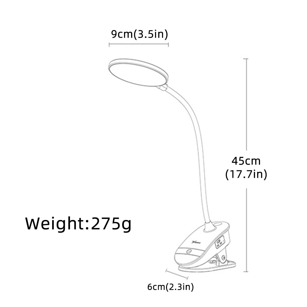Rechargeable Clip-On Bedside Reading Light, 4000K by Smart Deals Picks